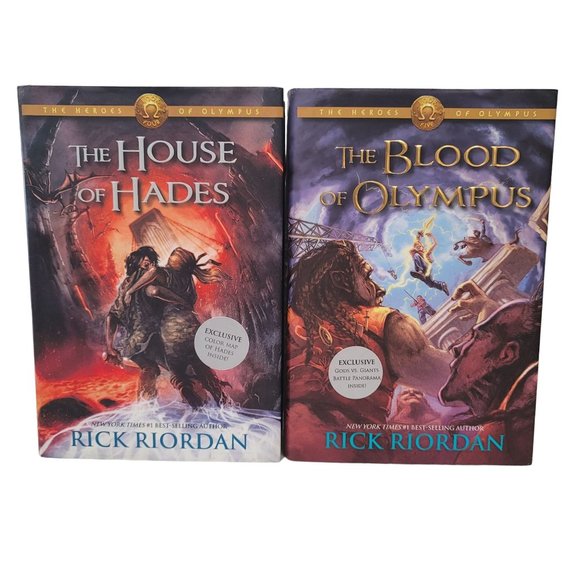 Disney The Heroes of Olympus book 4 & 5 The House of Hades And Ahe Blood of Olym - Picture 1 of 8